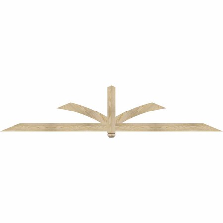 Ekena Millwork Redmond Rough Sawn Timber Gable Bracket, Douglas Fir, 108"W x 22"H x 2"D x 4"F, 5/12 Pitch GBW108X22X0204RED00RDF